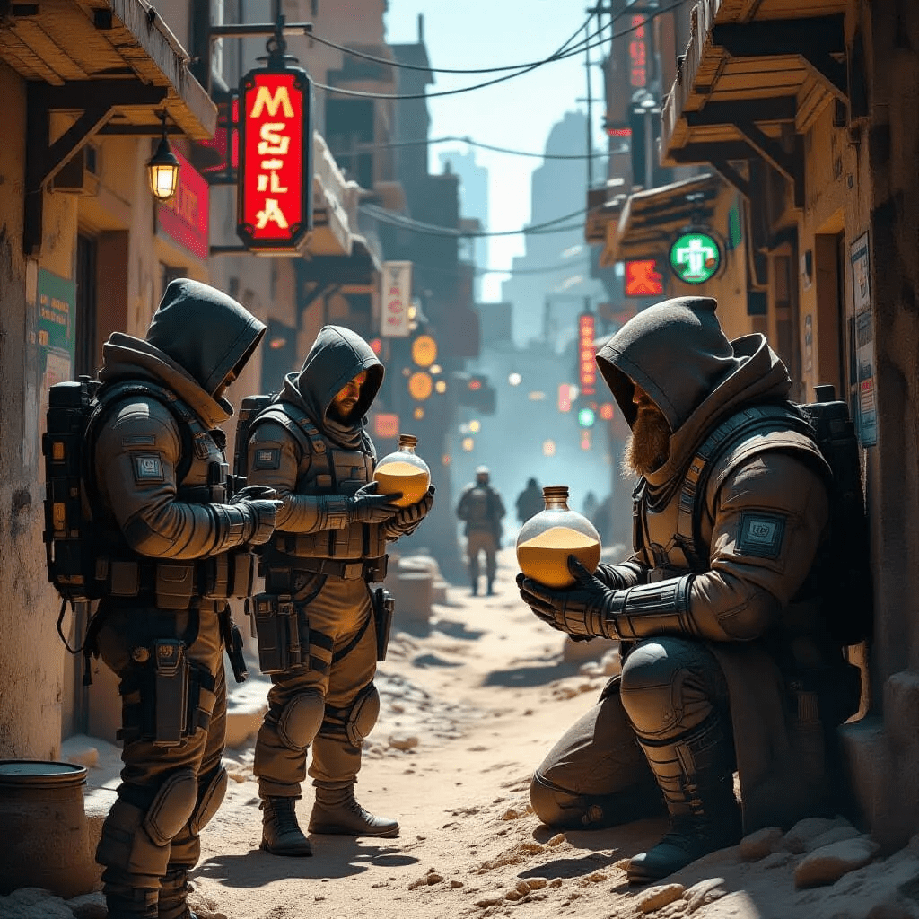 sci fi dark alley dealings